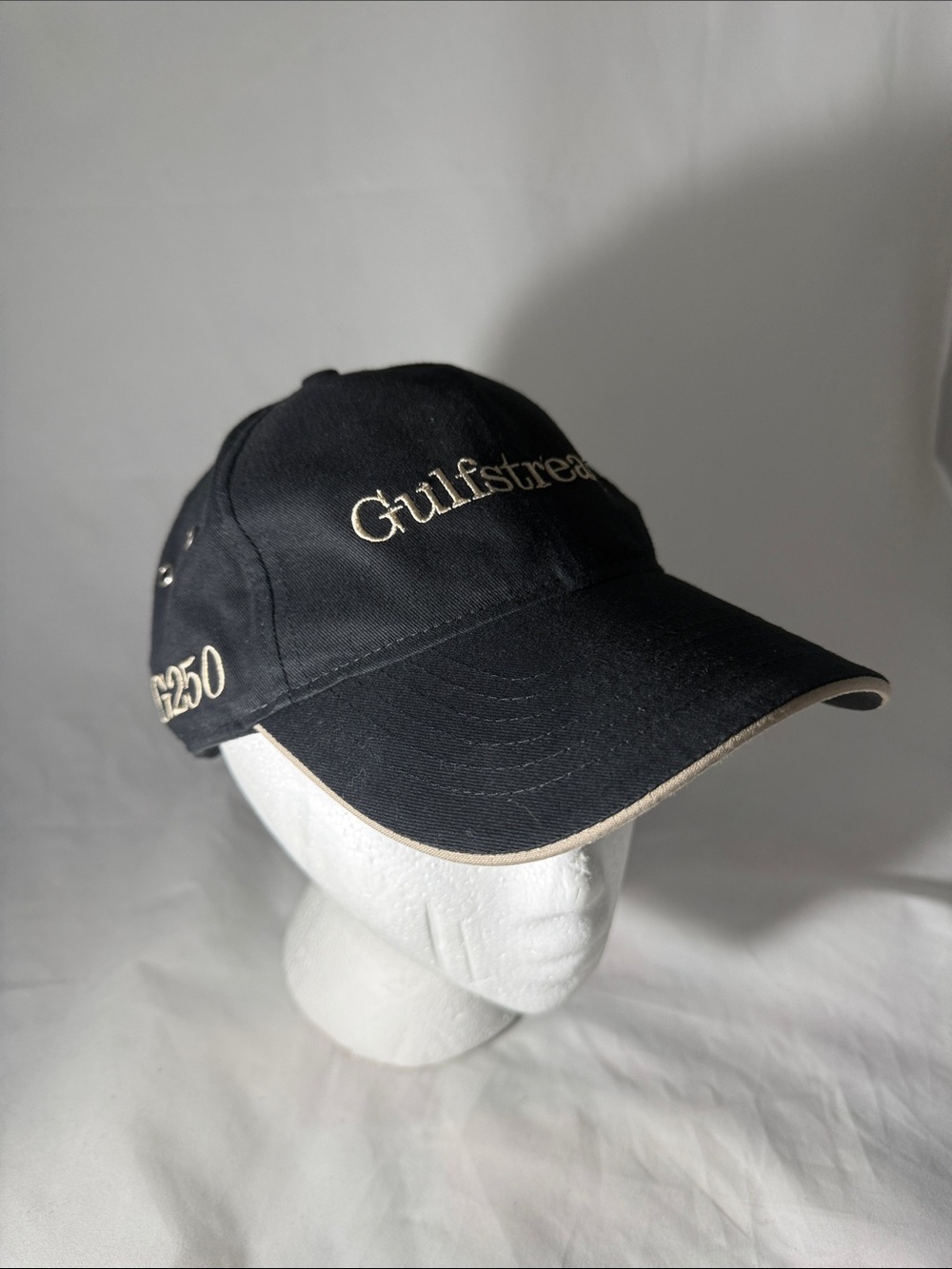 Gulfstream G250 Jet Corporate Promo Cap Black with metal clasp adjustable
